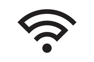 conexión de señal de símbolo wi fi. señal de tecnología inalámbrica de internet vectorial. icono de comunicación de red wifi. vector