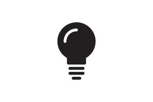 icono de bombilla de luz eléctrica. símbolo de la lámpara de electricidad. señal de iluminación vectorial. vector