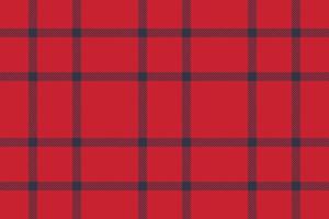 Plaid background, check seamless pattern in red. Vector fabric texture for textile print, wrapping paper, gift card or wallpaper.