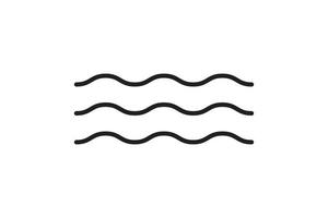 diseño de vector de ilustración de onda de icono de mar. elemento gráfico del logotipo del océano. símbolo acuático.