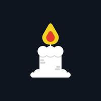 Candle cartoon flat design elements, Vector and Illustration.