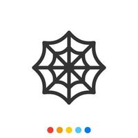 Minimal cobweb icon, Vector and Illustration.