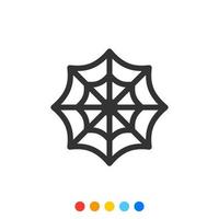 icono de telaraña mínimo, vector e ilustración.