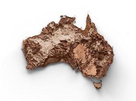 Map of Australia in old style, brown graphics in a retro style Vintage Style. High detailed 3d illustration photo