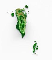 Bahrain Topographic Map 3d realistic map Color 3d illustration photo