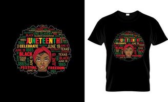 diseño de camisetas del 19 de junio, lema de la camiseta del 19 de junio y diseño de prendas de vestir, tipografía del 19 de junio, vector del 19 de junio, ilustración del 19 de junio