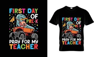 diseño de camisetas del primer día de clases, eslogan de camisetas del primer día de clases y diseño de prendas de vestir, tipografía del primer día de clases, vector del primer día de clases, ilustración del primer día de clases