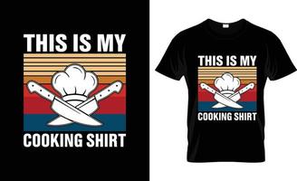 diseño de camisetas de chef, eslogan de camisetas de chef y diseño de ropa, tipografía de chef, vector de chef, ilustración de chef