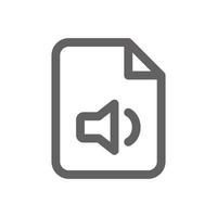 sound file icon . Perfect for website or user interface applications. vector sign and symbol