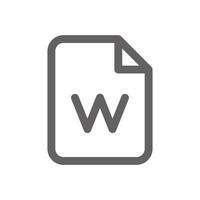 word file icon . Perfect for website or user interface applications. vector sign and symbol