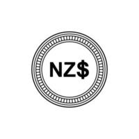 New Zealand Currency Icon Symbol. Vector Illustration