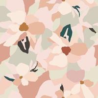 Vector flower with pastel color layers illustration seamless repeat pattern