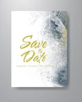 Save the date with watercolor background. Design for your invitation. vector