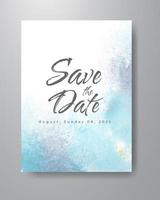 Save the date with watercolor background. Design for your invitation. vector