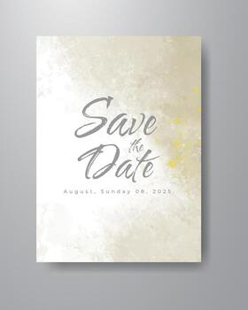 Save the date with watercolor background. Design for your invitation. vector