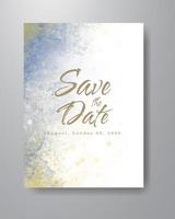 Save the date with watercolor background. Design for your invitation. vector