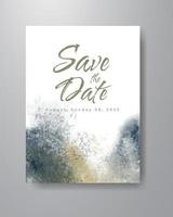 Save the date with watercolor background. Design for your invitation. vector