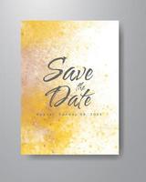 Save the date with watercolor background. Design for your invitation. vector