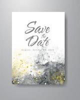 Save the date with watercolor background. Design for your invitation. vector