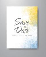 Save the date with watercolor background. Design for your invitation. vector