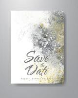 Save the date with watercolor background. Design for your invitation. vector