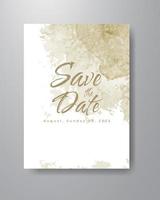 Save the date with watercolor background. Design for your invitation. vector