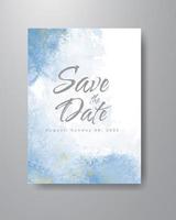 Save the date with watercolor background. Design for your invitation. vector