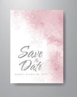 Save the date with watercolor background. Design for your invitation. vector