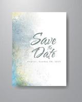 Save the date with watercolor background. Design for your invitation. vector