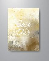 Save the date with watercolor background. Design for your invitation. vector