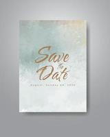 Save the date with watercolor background. Design for your invitation. vector