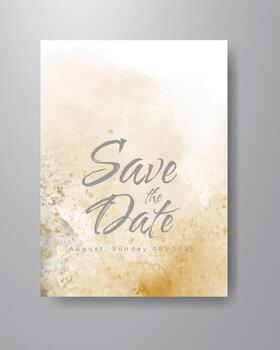 Save the date with watercolor background. Design for your invitation. vector