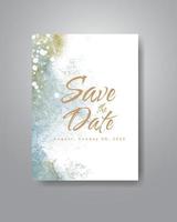 Save the date with watercolor background. Design for your invitation. vector