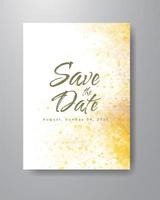 Save the date with watercolor background. Design for your invitation. vector