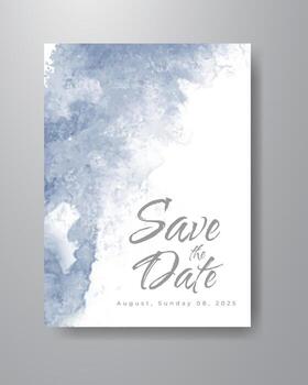Save the date with watercolor background. Design for your invitation. vector