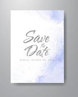 Save the date with watercolor background. Design for your invitation. vector