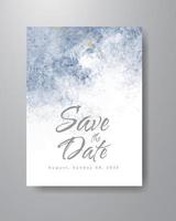 Save the date with watercolor background. Design for your invitation. vector