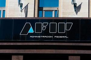 Buenos Aires, Argentina. September 04, 2022. Federal Administration of Public Income sign Administracion Federal de Ingresos Publicos usually shortened as AFIP is the revenue service of Argentina photo