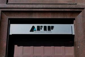 Buenos Aires, Argentina. September 04, 2022. Federal Administration of Public Income sign Administracion Federal de Ingresos Publicos usually shortened as AFIP is the revenue service of Argentina photo