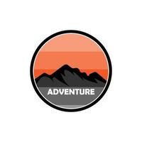 simple mountain icon logo vector