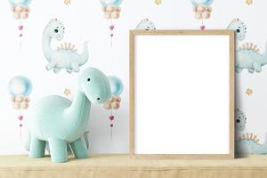 Frame mockup kids 8x10, 3D rendering photo