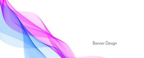 Abstract colorful decorative stylish modern wave design banner background vector