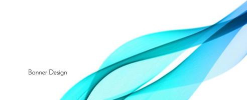 Abstract blue modern wave design banner background vector