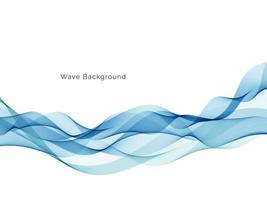 Blue wave design flowing stylish background vector