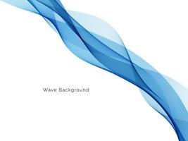 Decorative blue wave design modern background vector