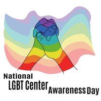 National LGBT Center Awareness Day, idea for poster, banner, flyer or postcard vector