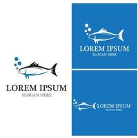 Fish logo template vector