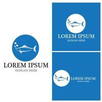 Fish logo template vector