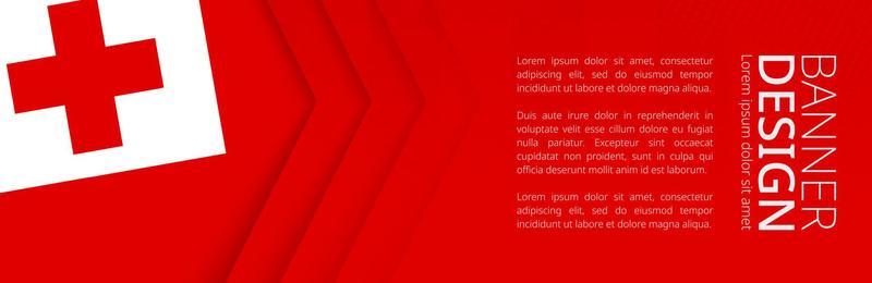 Banner template with flag of Tonga for advertising travel, business and other.
