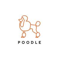 poodle dog line art simple minimalist vector